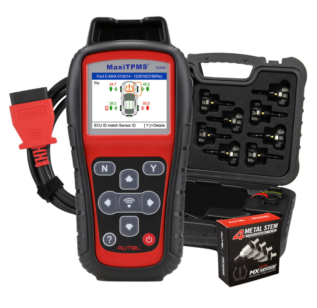 MaxiTPMS TS508 Kit with (8) MX-1 Sensors and Interchangeable Aluminum Valves (4) Questions & Answers