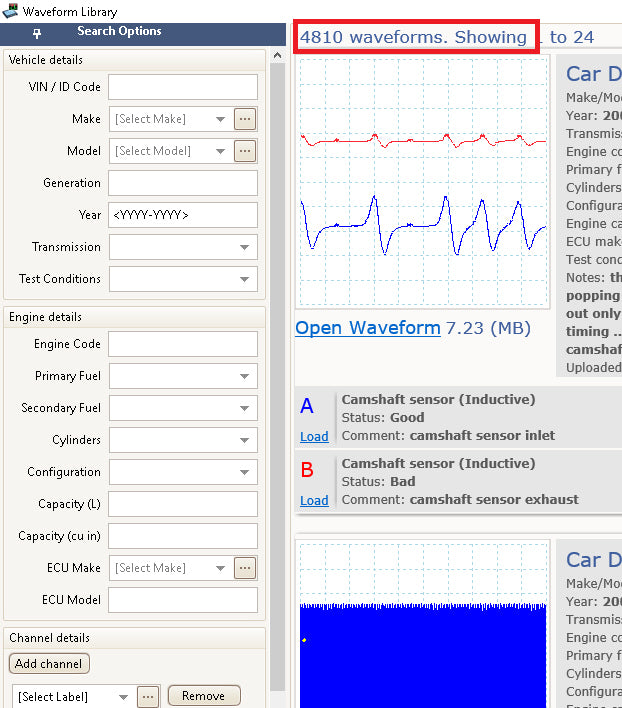 PicoScope Waveform library