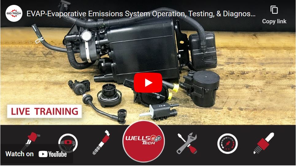 EVAP Operation, Diagnostics and Testing...Beyond the Leak, a Wells Tech webinar