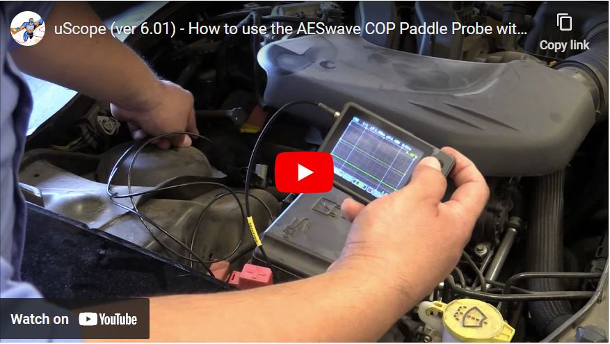 How to setup the uScope (ver 6.01) with the COP Paddle