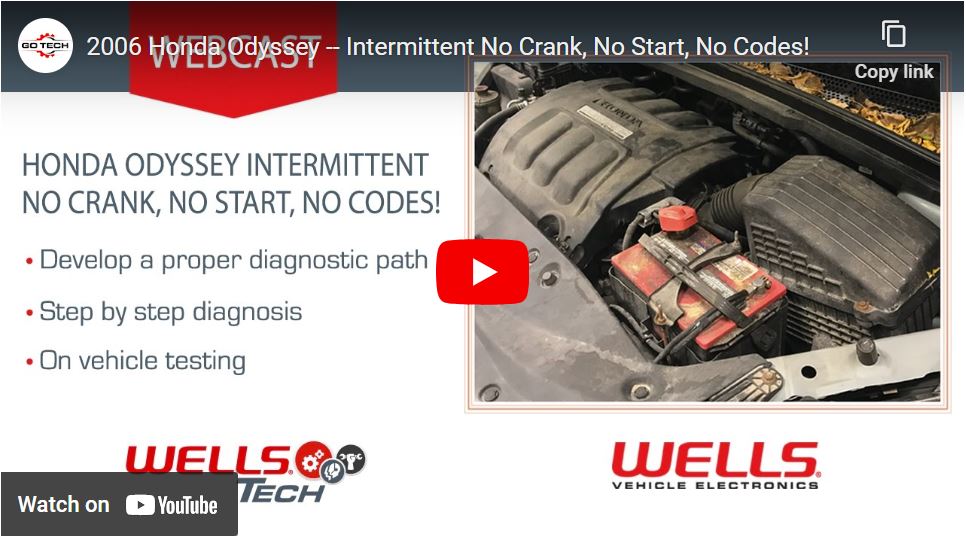 Intermittent No Crank, No Start, No Codes, a Wells Tech webinar