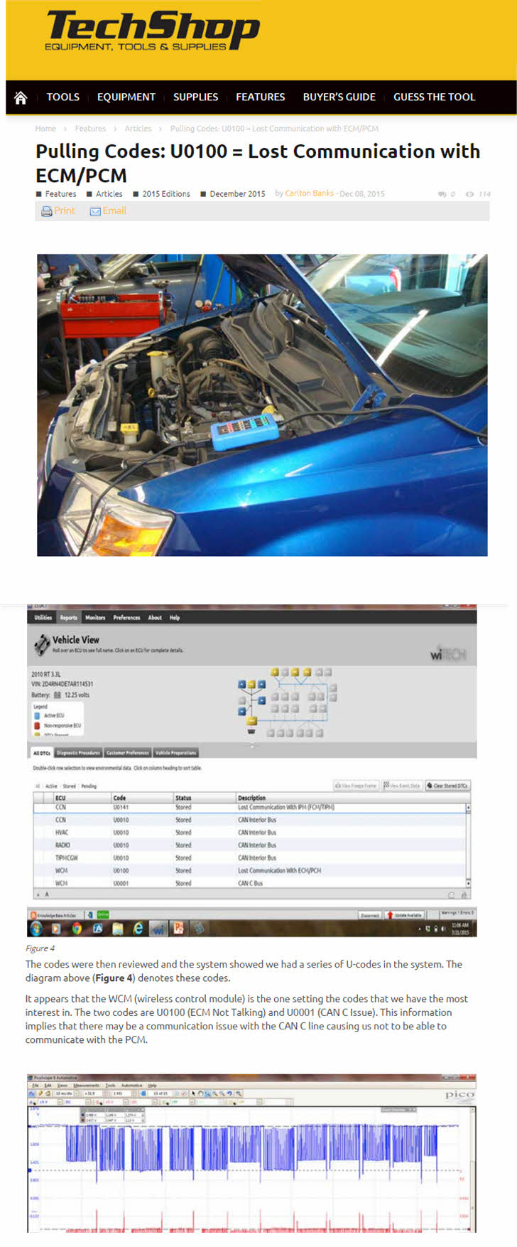 Pulling Codes: U0100 = Lost Communication with ECM/PCM