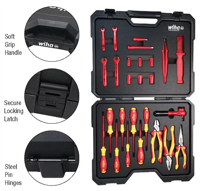 Wiha 91890 26-Piece Insulated Hybrid and EV Essentials Tool Kit