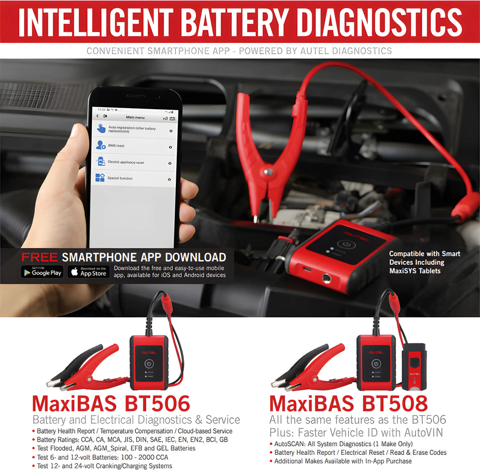 Autel MaxiBAS BT506 Battery and Electrical System Analysis Tool (BT506)