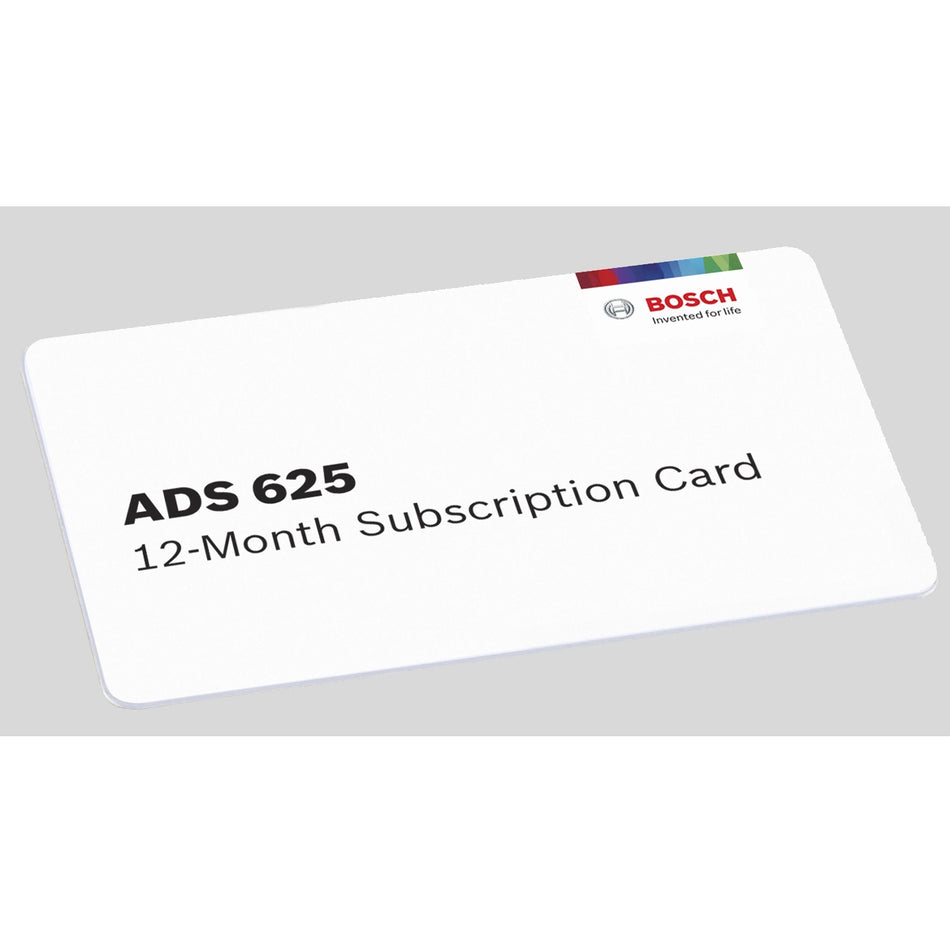 ADS 625 12-Month Software Subscription (Bosch 3970-sub)