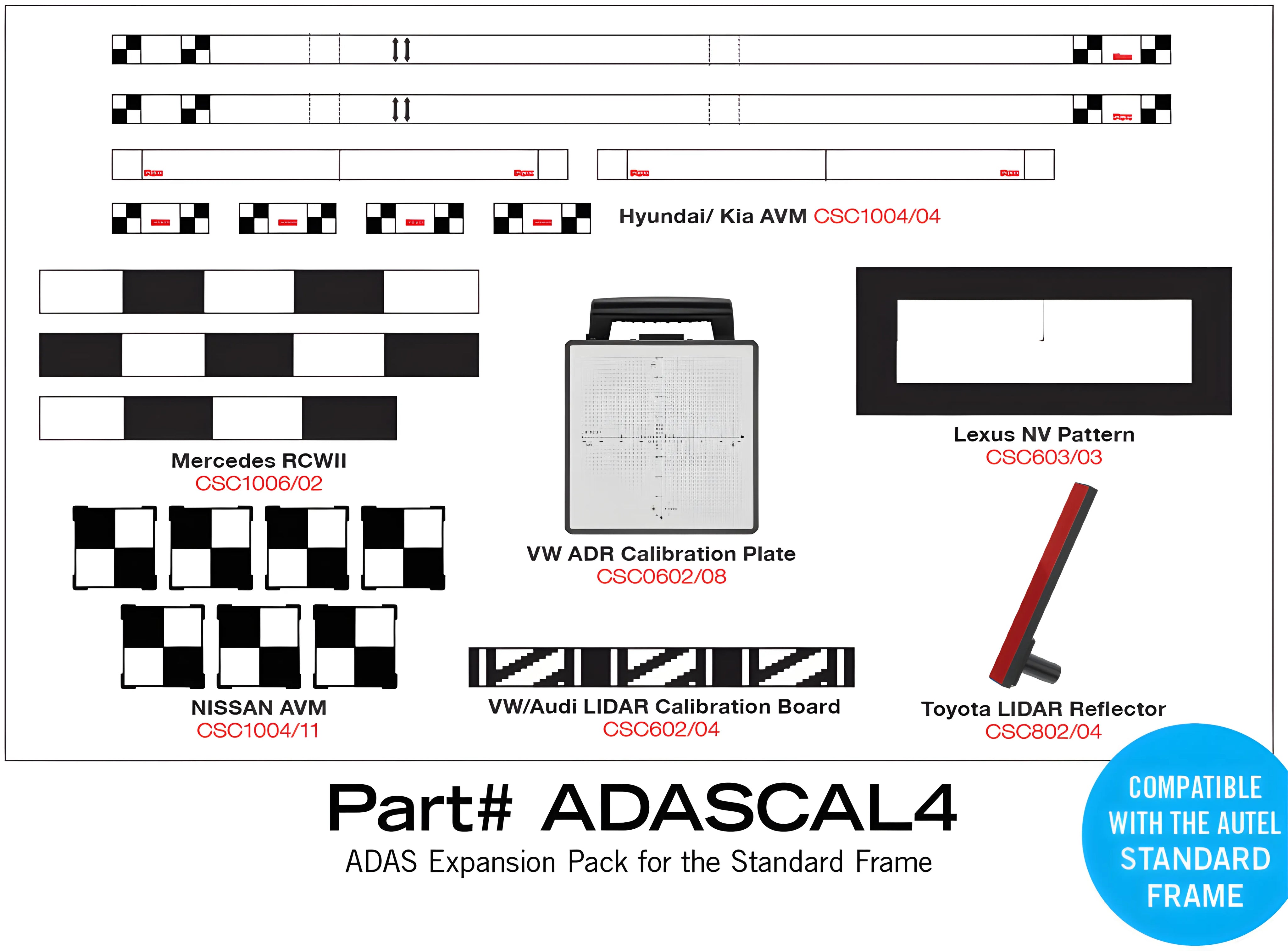 CAL 4 Kit for Standard Frame (ADASCAL4)