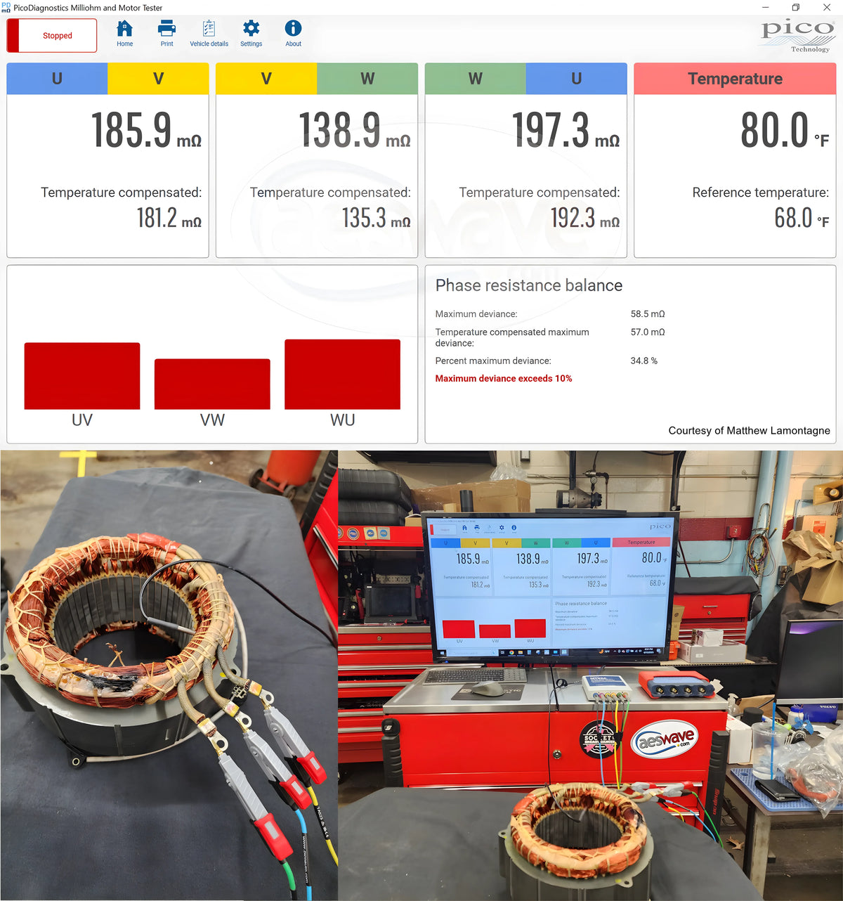 MT03A Milliohm and Motor Tester