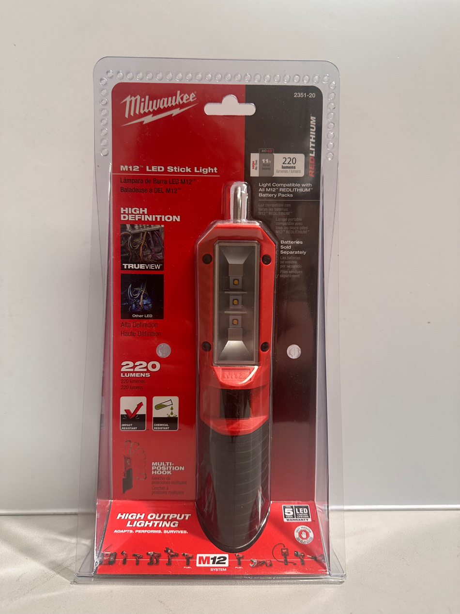 Milwaukee Tool 2351-20 M12 LED Stick Light