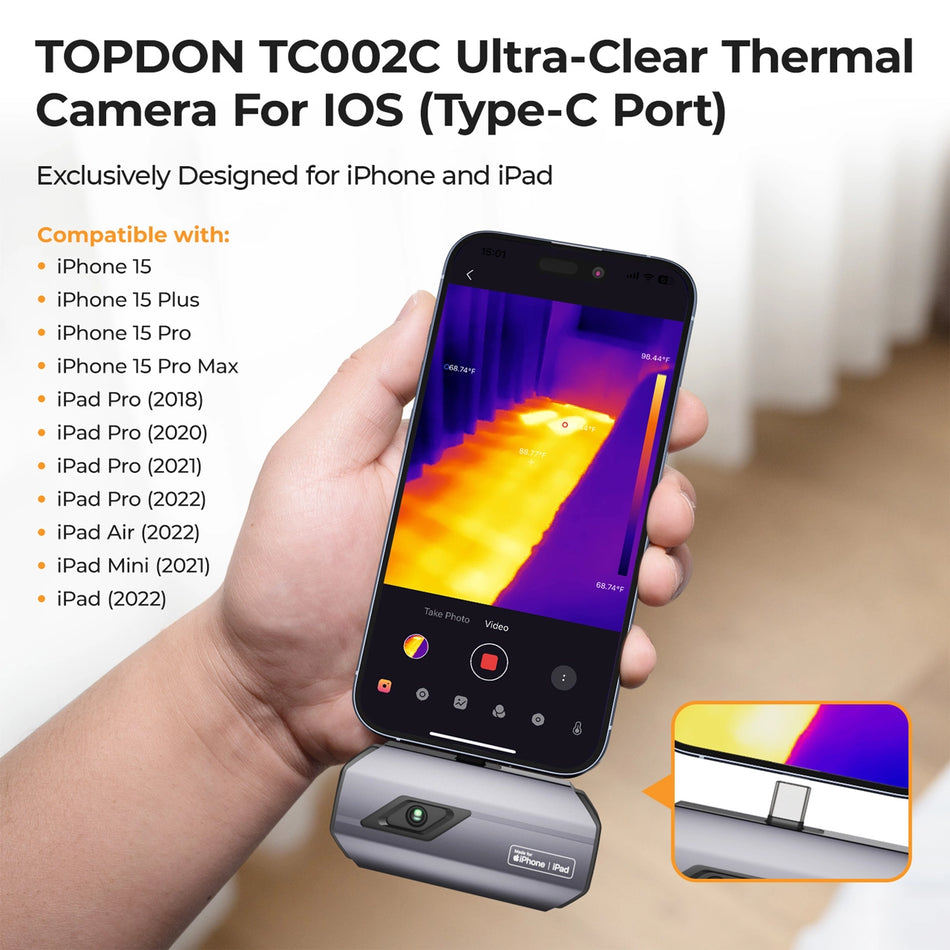 TC002c Thermal Infrared Camera for iOS with USB-C port