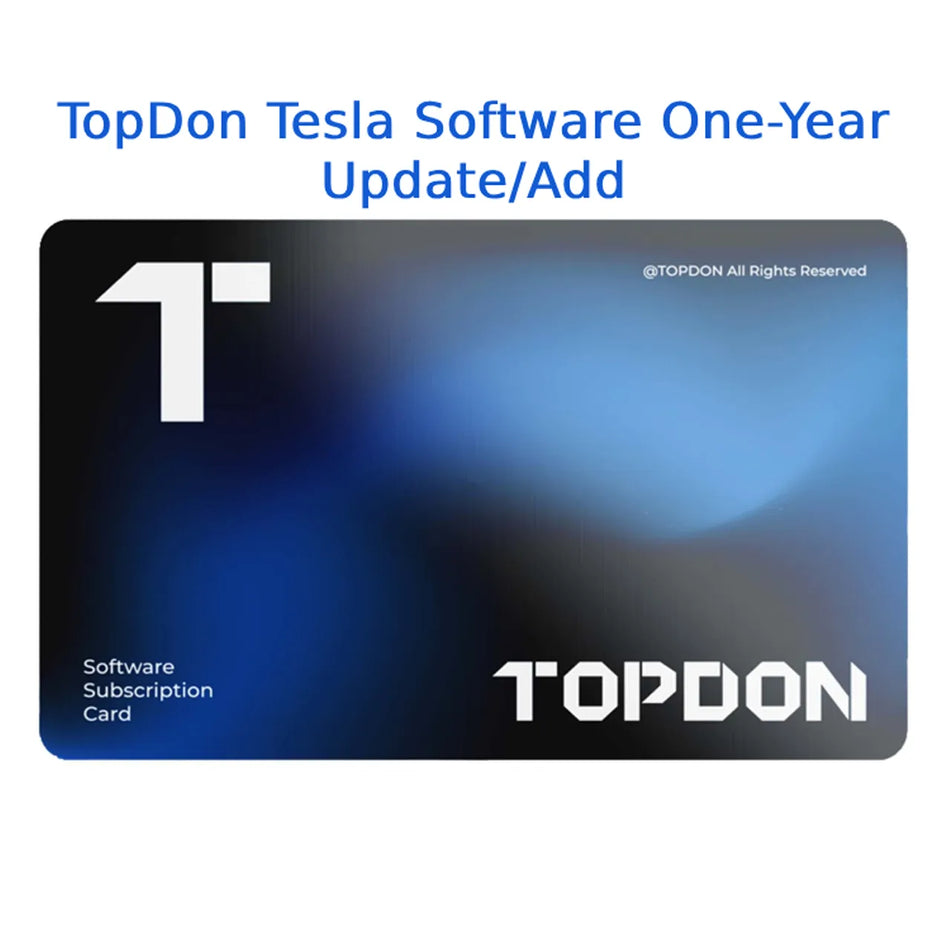 TopDon Tesla Software One-Year Update/Add (TD52110103)