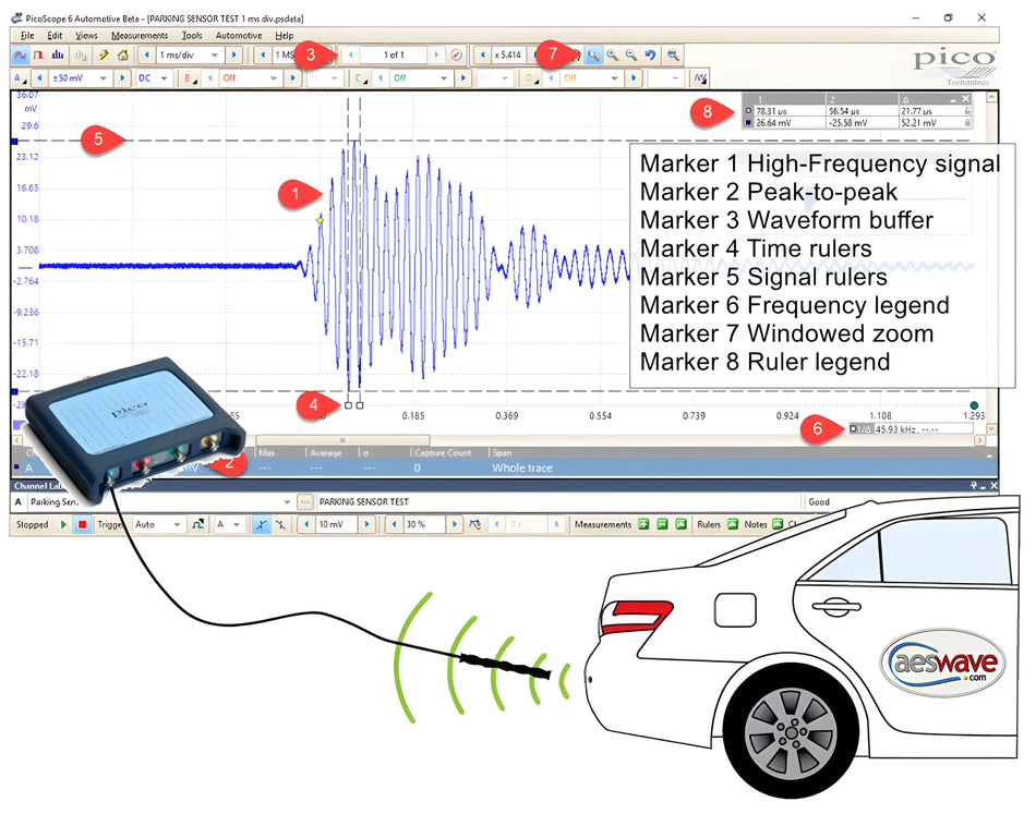 Ultrasonic Parking Sensor Detector