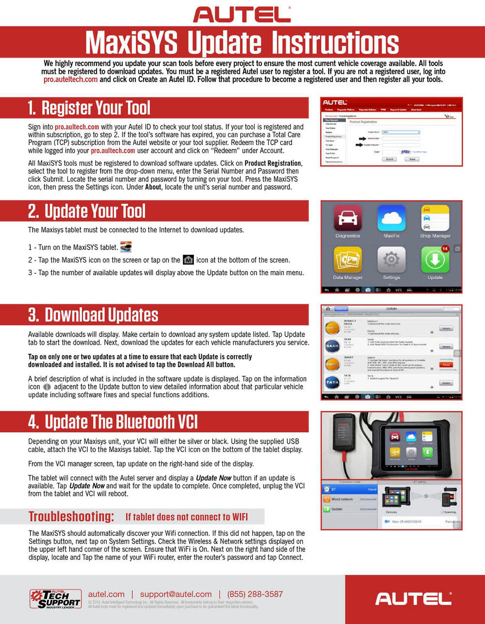Autel MS906CV Total Care Program Subscription for 1-yr