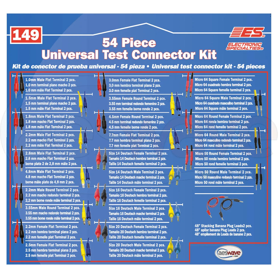 54-Piece Automotive Connector Test Kit