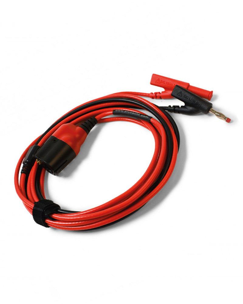 5-meter Test Lead: 4mm Permanent Ground 5m Red with PicoBNC+ (TA476)
