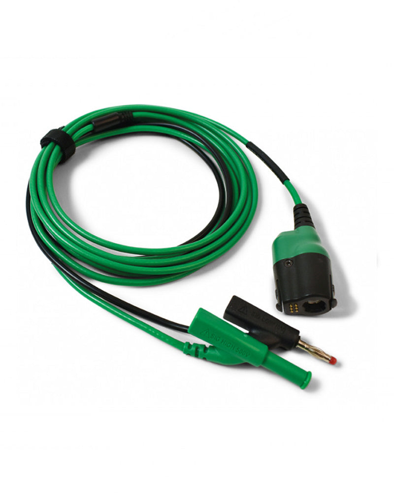 5-meter Test Lead: 4mm Permanent Ground 5m Green with PicoBNC+ (TA477)