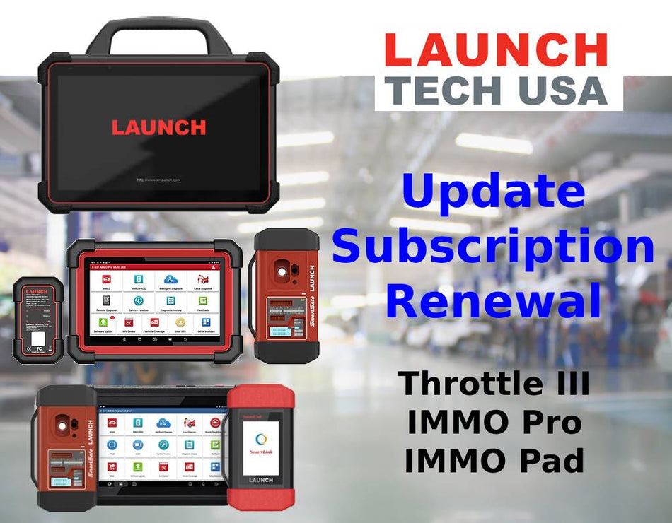 1-year Software Update for Launch Throttle III and IMMO PAD/Pro