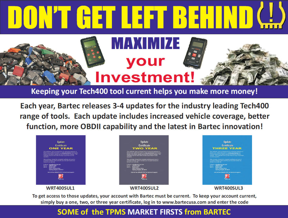 Update for Bartec TechRitePro TPMS Tool