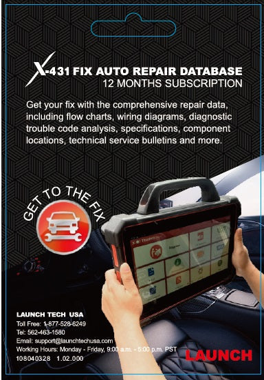 1-year Launch X-431 FIX Auto Software